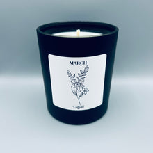 Load image into Gallery viewer, Birth Flower Candle • B&amp;W