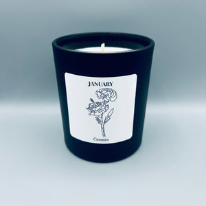 Birth Flower Candle • B&W
