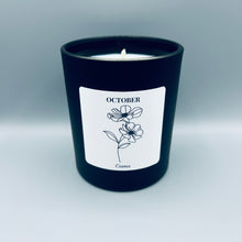 Load image into Gallery viewer, Birth Flower Candle • B&amp;W