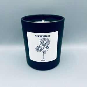 Birth Flower Candle • B&W