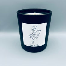 Load image into Gallery viewer, Birth Flower Candle • B&amp;W
