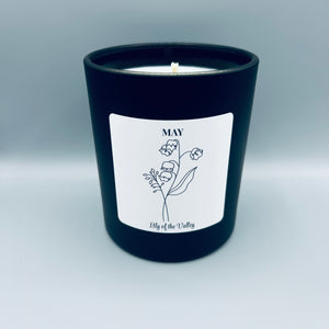 Birth Flower Candle • B&W