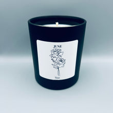 Load image into Gallery viewer, Birth Flower Candle • B&amp;W