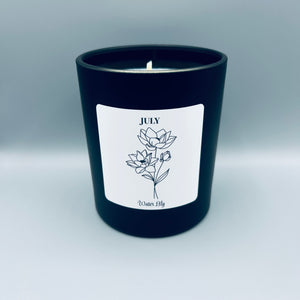 Birth Flower Candle • B&W