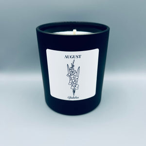 Birth Flower Candle • B&W