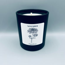Load image into Gallery viewer, Birth Flower Candle • B&amp;W