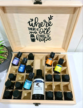 Load image into Gallery viewer, Essential Oil Storage Box • Wood Carved Lotus Flower